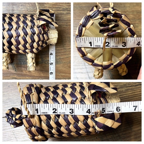 Vintage Artisan Woven Pig Purse - Picture 9 of 10